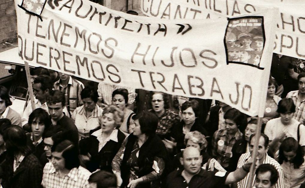 Manifestación en Bilbao (1977). Foto: Mikel Alonso